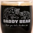 Close up of engraving on Personalised 'Daddy Bear' Engraved Pint Glass