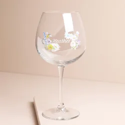 Personalised Floral Bee Gin Glass