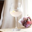 Lifestyle Shot of Personalised Floral Bee Gin Glass