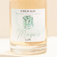 Close up of personalisation on Personalised 500ml Birthstone Gin 