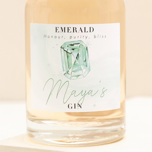 Close Up Close up of personalisation on Personalised 500ml Birthstone Gin