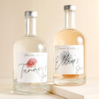 Personalised Birth Flower 500ml Gins in pink and london dry