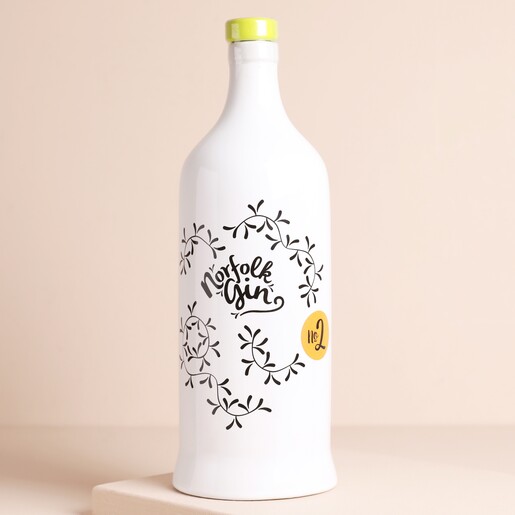 70cl Norfolk Gin No.2 on a Beige Background