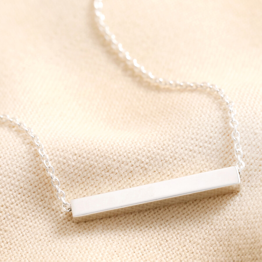 Sterling Silver Horizontal Bar Necklace | Jewellery | Lisa Angel