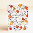 Ohh Deer Congratulations Floral Greetings Card Standing on Beige Surface 