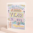 Ohh Deer Another Year Full Of Happiness Greeting Card on Beige Background