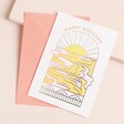 Ohh Deer Sunrise Birthday Card and Orange Envelope