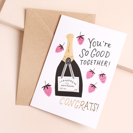 Ohh Deer You're So Good Together Congrats Engagement Card With Envelope