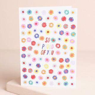 Ohh Deer So Proud of You Flowers Greetings Card