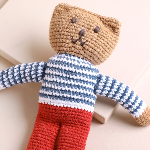 Close Up of Pebble Flipps Bear Soft Toy