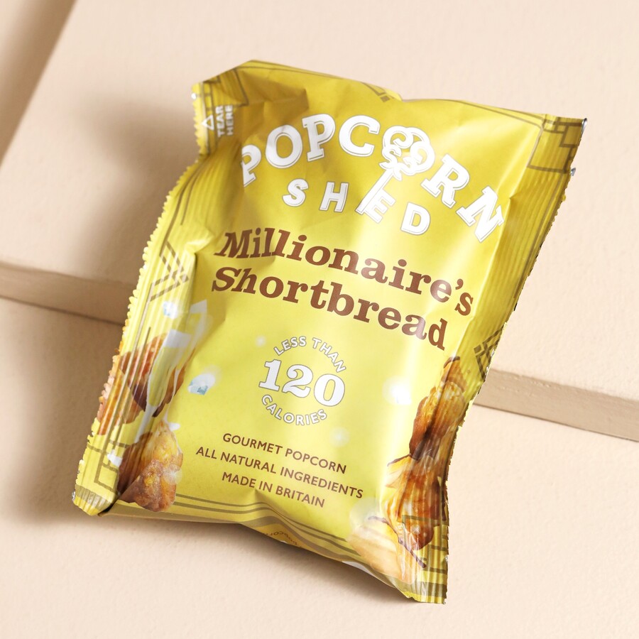 Popcorn Shed Millionaire's Shortbread Gourmet Popcorn Snack Pack