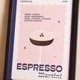 Close Up of Proper Good Espresso Martini A4 Print
