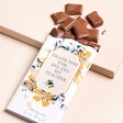 Thank you for Bee-ing my Teacher Chocolate Bar on Beige Surface