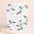 Blue Hydrangea Congrats Card