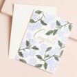 Blue Hydrangea Congrats Card with Cream Envelope