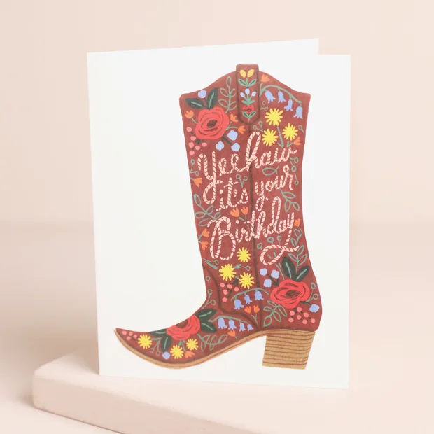Rifle Paper Co. Birthday Boot Card Rifle Paper Co. Birthday Boot Card