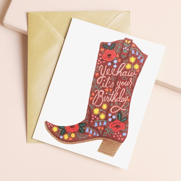 Birthday Boot Card | Rifle Paper Co. | Lisa Angel