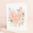 Rifle Paper Co. You are Loved Card Greetings Card stood against beige background