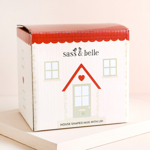 Sass & Belle House Shaped Mug in External Packaging