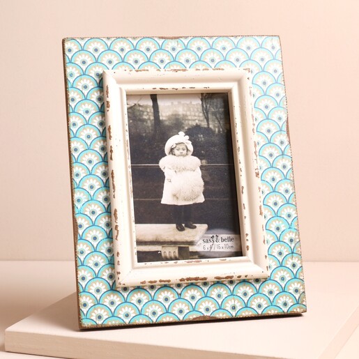 Sass Belle Aqua Boudoir Stamp Photo Frame