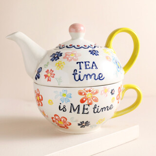 Sass & Belle Folk Floral Tea For One Teapot and Mug Set