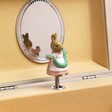 Close Up of Rabbit inside Grey Rabbit Musical Jewellery Box
