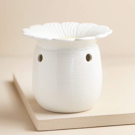 Back Of Ceramic Daisy Oil Burner
