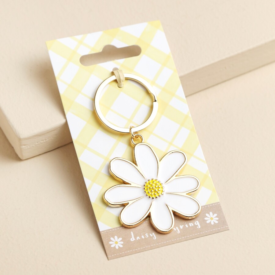 Enamel Daisy Keyring | Adorable Accessories | Lisa Angel