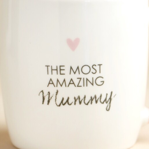 Close Up of Quote on The Most Amazing Mummy Ceramic Mug