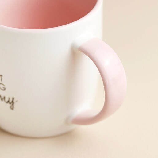 Close Up of Handle on The Most Amazing Mummy Ceramic Mug