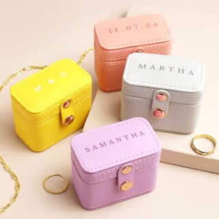 Personalised Petite Travel Ring Box