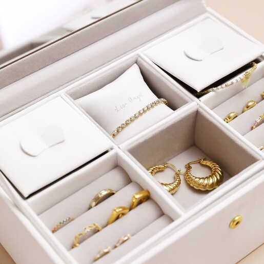 Personalised Initials Two Tier Jewellery Box