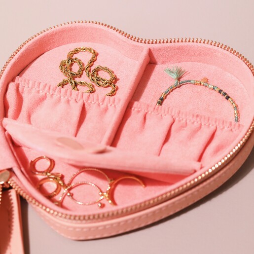 Pink Heart Travel Jewellery Case | Lisa Angel Accessories
