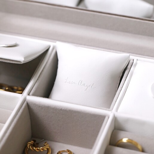 White Two Tier Jewellery Box