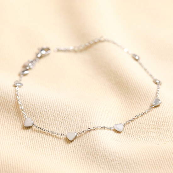 Stainless Steel Heart Charm Anklet