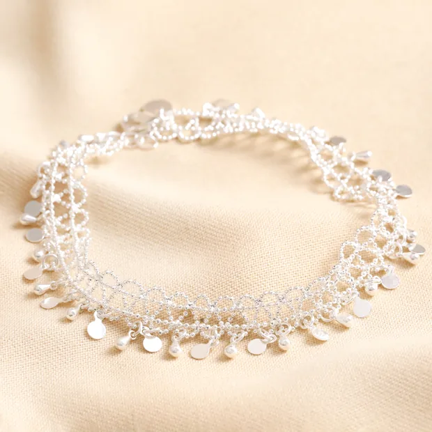 Vintage Effect Chain Anklet in Silver Vintage Effect Chain Anklet in Silver