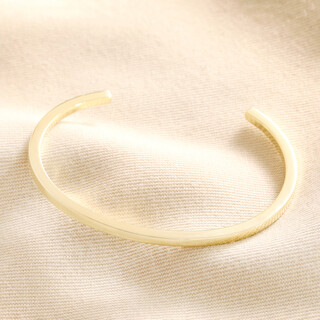Polished Gold Bar Bangle