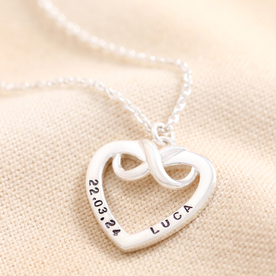 Sterling Silver Love Infinity Heart Pendant Necklace main image 0