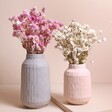 Dried Pink & WhiteDaisy Bunch in Vase