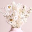 Close up of flowers in Fresh White Dried Flower Posy
