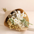 Natural Market Style Dried Flower Bouquet on top of neutral coloured background