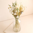 Natural Market Style Dried Flower Bouquet arranged in vase against neutral backdrop