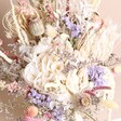 Close up of details on Margot Dried Flower Bridal Wedding Bouquet