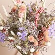 Close up of details on Margot Dried Flower Bridesmaid Wedding Posy