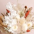 Close up of flowers in Nancy Dried Flower Bridal Wedding Bouquet