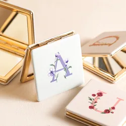 Floral Initial Compact Mirror