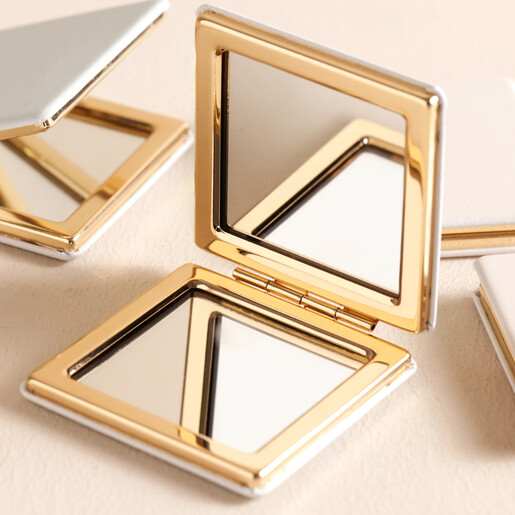 Open Personalised Script Name Compact Mirror