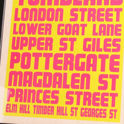 Wall Chart Norwich Print A4 FramedNames