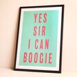 Wall Chart Yes Sir I Can Boogie A2 Print