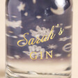 A close up of the text on the Personalised 200ml Name Celestial Gin reading Sarah's Gin.